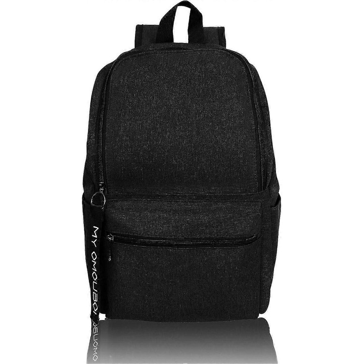 Rucsac casual Benobby pentru copii, rucsac de calatorie pentru laptop, scoala, femei si barbati, rucsac Superbreak potrivit pentru turism si afaceri (negru)