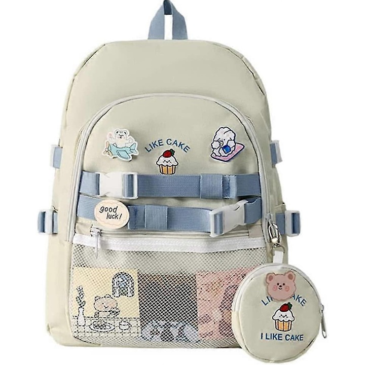Rucsac Benobby Kids Ifeng cu pandantiv rotund mic pentru geanta - Rucsacuri scolare dragute, estetice, cu capacitate mare, buzunare multiple, rucsac japonez