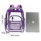 Rucsac Benobby Kids, rezistent, transparent, pentru colegiu, concerte, sport, calatorii si uz zilnic (violet), marime mare