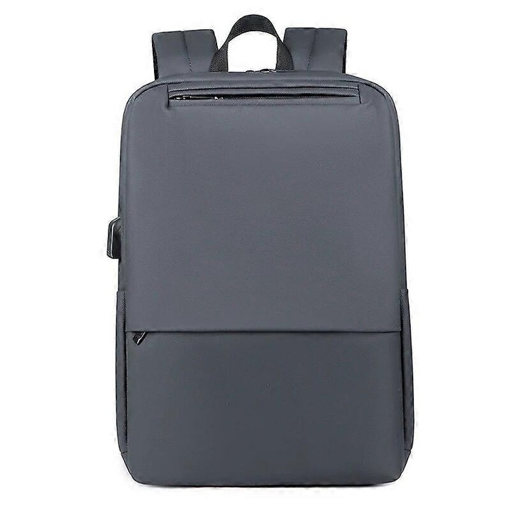 Rucsac clasic din nailon Benobby pentru barbati, rucsac impermeabil de calitate pentru afaceri, rucsac pentru laptop cu incarcare USB Flock