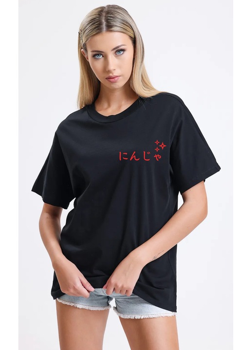 Vexor-Tricou dama urban bumbac, Anime, Negru