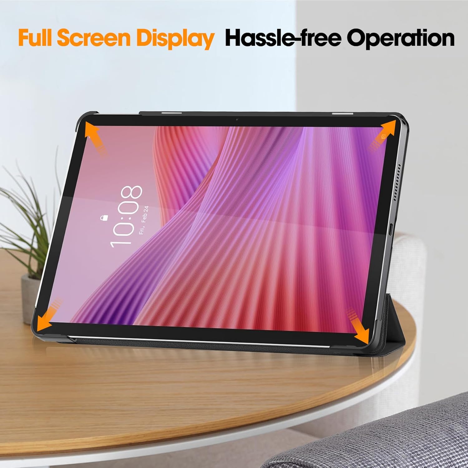 Husa tableta Omelivon pentru Lenovo Tab 10.1" 2025, auto sleep/wake, suport, negru