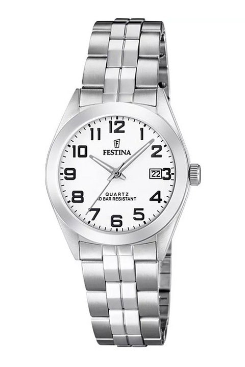Festina, Ceas rotund din otel inoxidabil, Argintiu