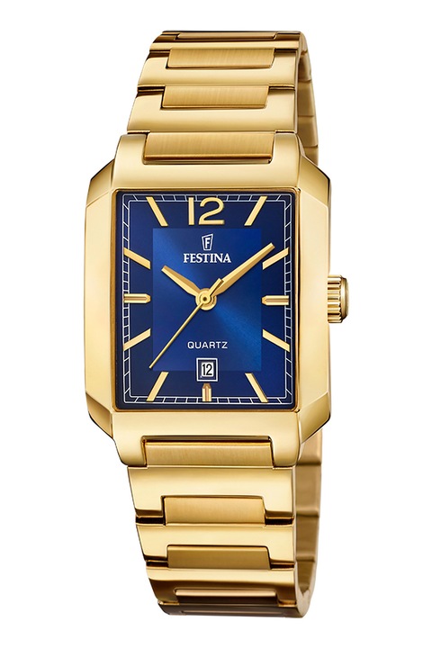 Festina, Ceas patrat din otel inoxidabil, Auriu