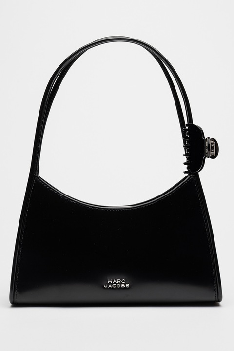 Marc Jacobs, Geanta de piele lacuita cu bareta de umar Glam, Negru