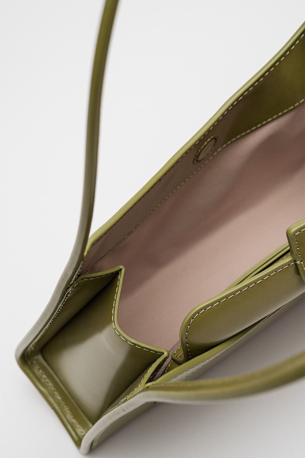 Marc Jacobs, Geanta de piele lacuita cu bareta de umar Glam, Verde