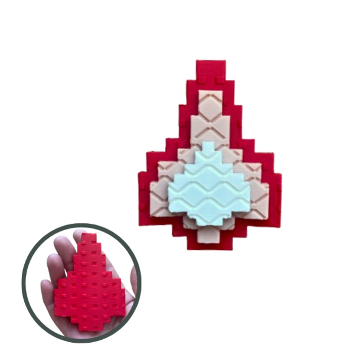 Figurina fruct Elephant Ears din Grow a Garden, Roblox, multicolor, plastic, printat 3D, 80x60x16 mm