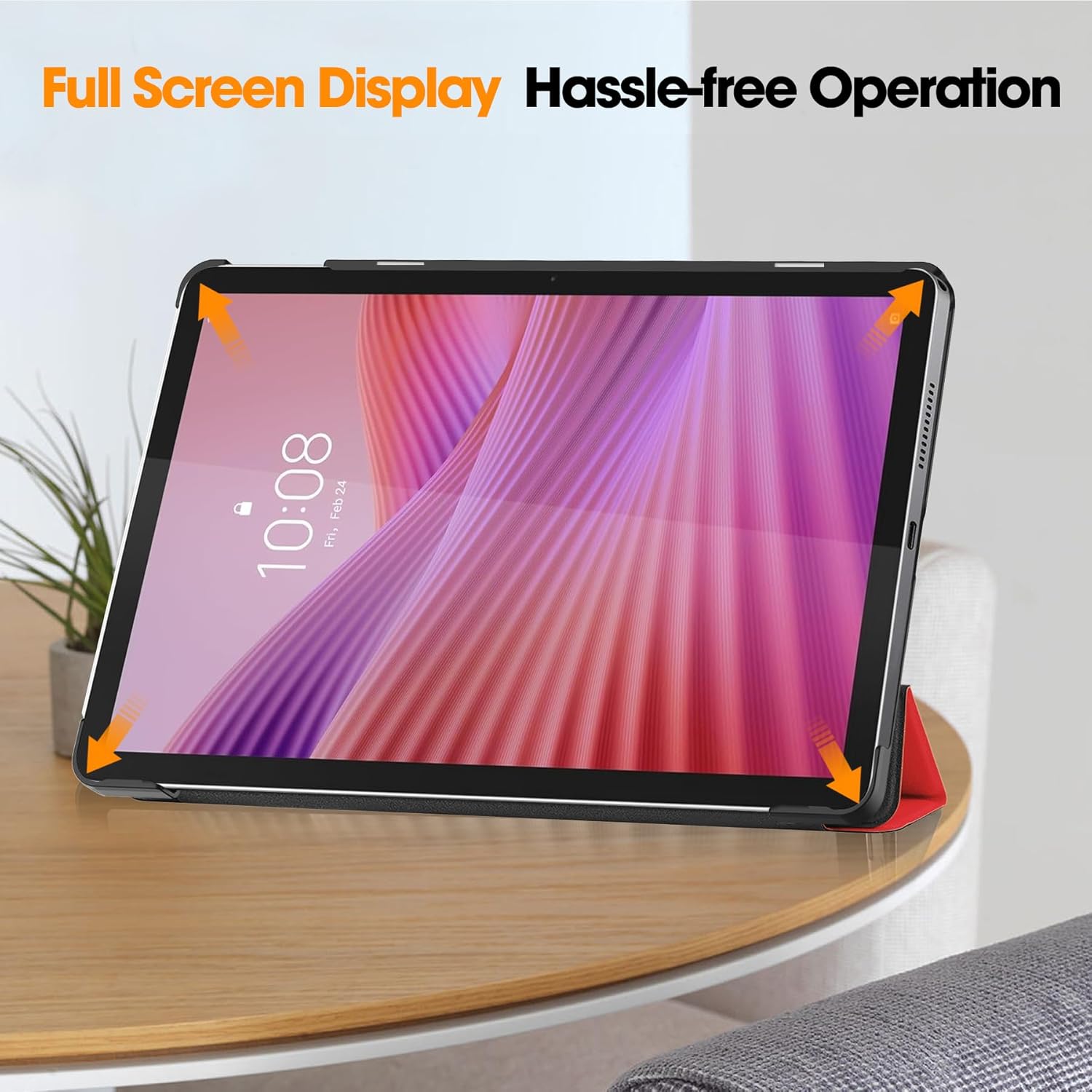 Husa tableta, Omelivon, Pentru Lenovo Tab 10.1" 2025, Rosu