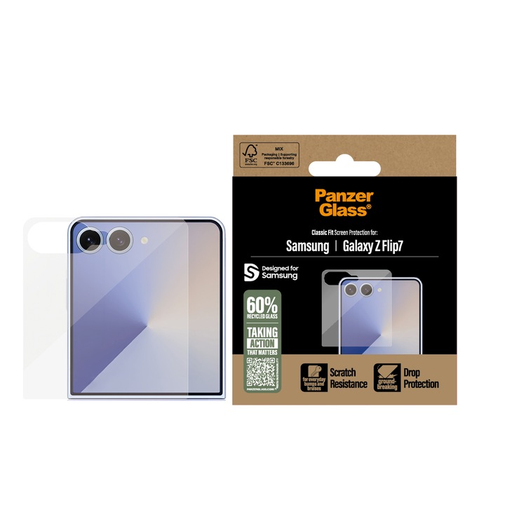 Üvegfólia, Panzerglass Safe Screen Protection Classic Fit Kompatibilis Samsung Galaxy Z Flip7