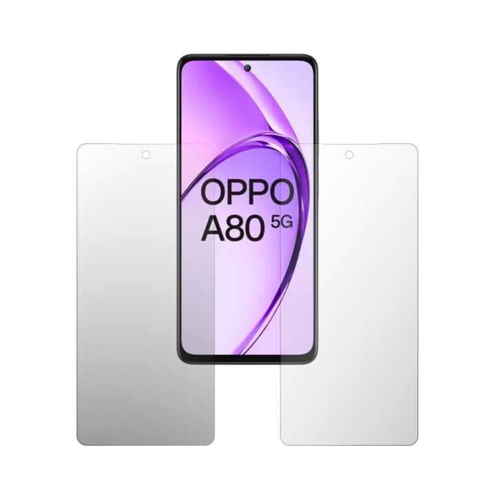 Комплект от 2 iSkinz матови протектора за екран за Oppo A80 - пълен изрез, невидим Skinz мат, против пръстови отпечатъци, антирефлексно покритие, самозалепващ се и гъвкав силиконов протектор
