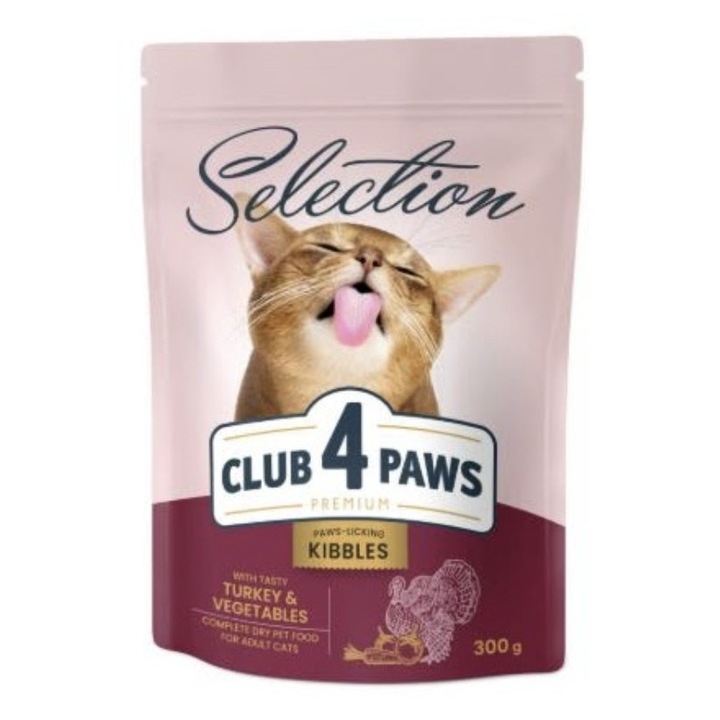Club 4 Paws Selection macskajutalomfalat pulykával és zöldségekkel, 300 g