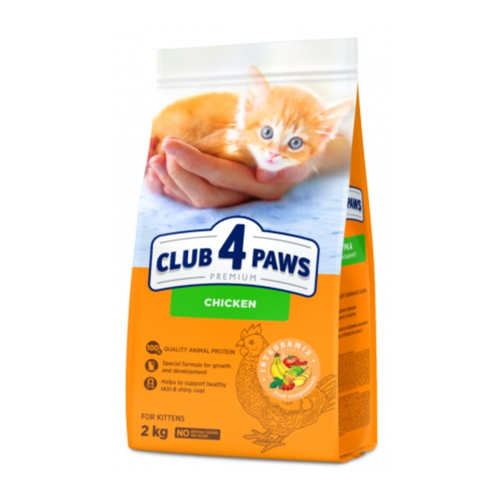 Hrana uscata completa Club 4 Paws Premium pentru pisoi - cu pui, 2kg