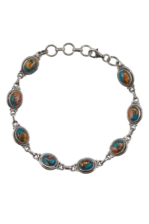 Bratara din argint 925 TSR cu piatra oyster turcoaz model 1MSYS1