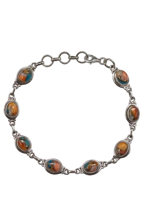 Bratara din argint 925 TSR cu piatra oyster turcoaz model 1MSYS7