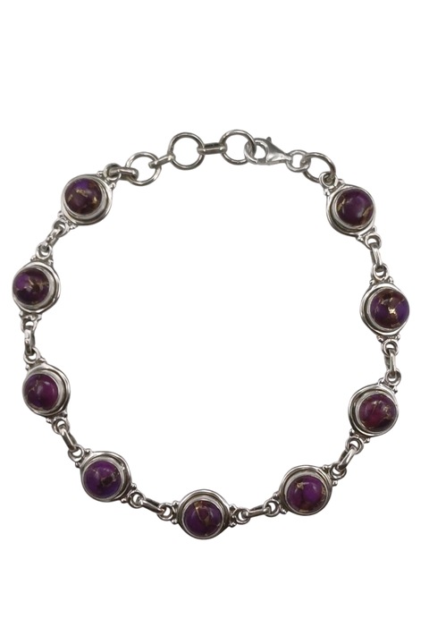 Bratara din argint 925 TSR cu piatra oyster turcoaz model 2MSYS3