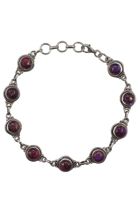 Bratara din argint 925 TSR cu piatra oyster turcoaz model 2MSYS4