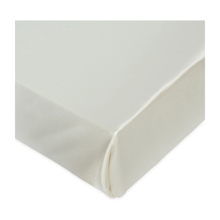 Cearceaf de pat Poohy, matase naturala, 22 mm, alb natur, 170x280 cm