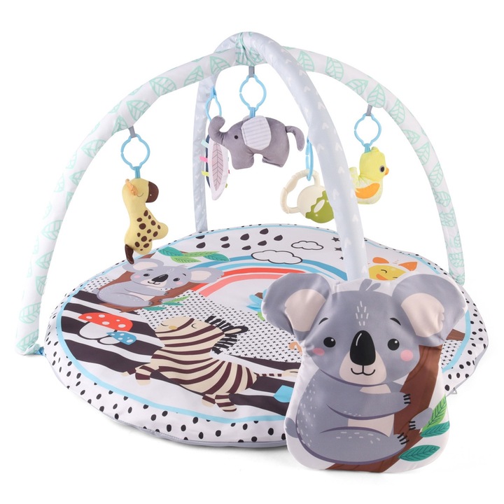 Mata educationala TinyMini 3821B Koala, 2 palaci, 4 jucarii, 85cm