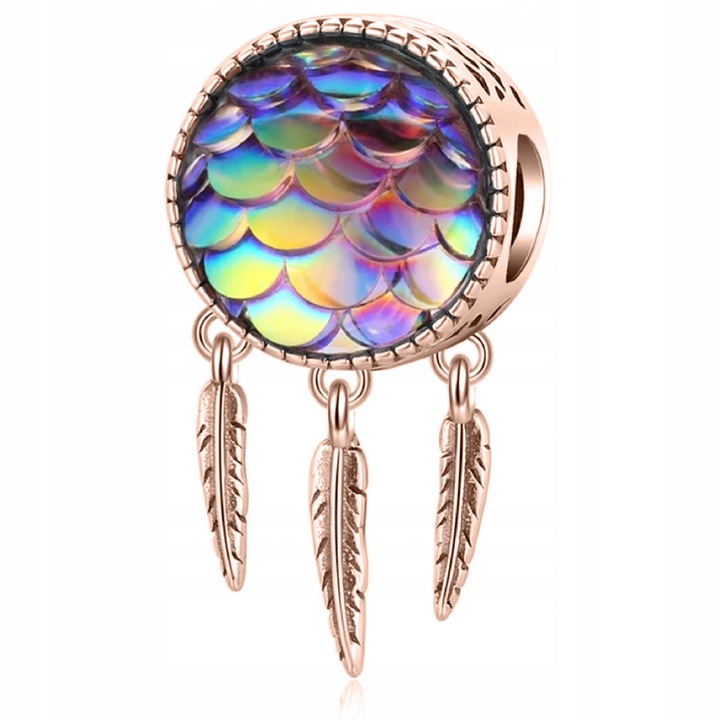 Talisman Charm, Pandantiv Bratara, Larezo, Captura De Vise, Argint 925dwqf, Piatra Zirconiu, Captura De Vise, Cutie De Bijuterii, Certificat De Calitate, Bijuterie Pentru Femei, Rose Gold Metal