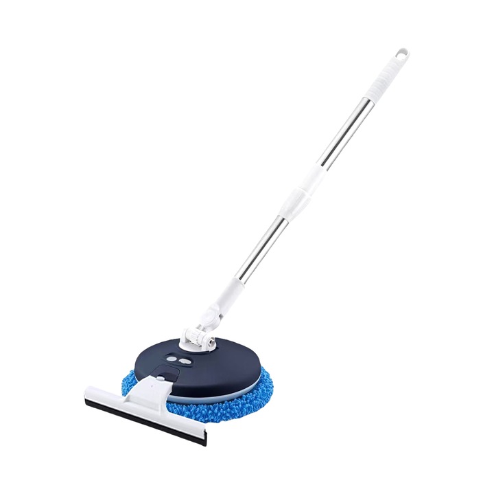 Stergator de geamuri multifunctional, umed si uscat, usor de utilizat, 1500mAh, reincarcabil USB, potrivit pentru geamuri, gresie sau podele, design ergonomic, albastru