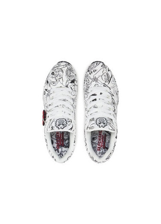 Pantofi sport barbati, 183501, Skechers, Piele ecologica, Alb, 48.5