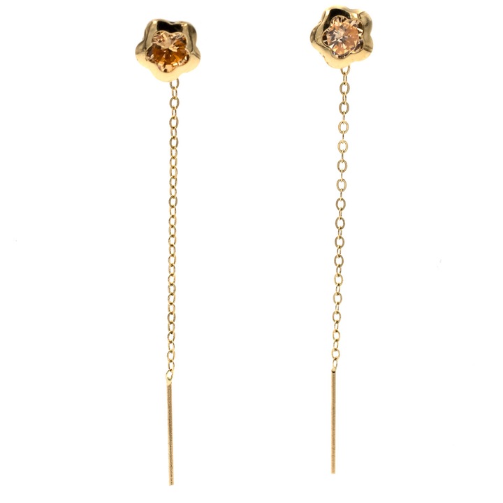 Cercei cu lant Vogue Aur 14K