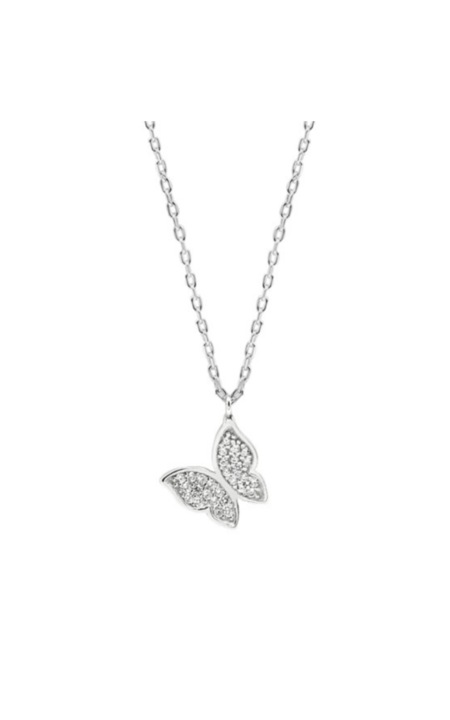 Lantisor Femei Din Argint 925 Miss Butterfly, ANIRI, Cu Pandantiv Finut In Forma De Fluture, Lungime Reglabila 40–45 cm, Design Elegant Si Delicat, Cadou Perfect Pentru Ocazii Speciale, Cutie Cadou