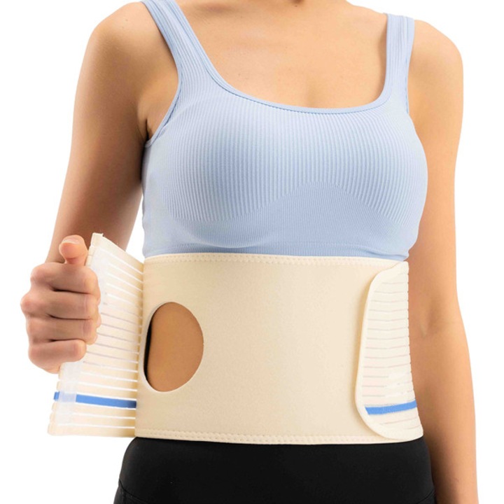 Corset Abdominal pentru Stoma ORTHOLAND, Culoare Bej, Marimea S, 70-80 CM