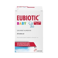Eubiotic Baby, supliment pentru sistemul digestiv, 20 stickuri, 1 an, pudră