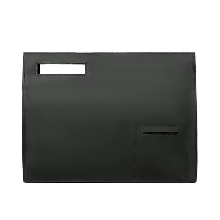 Uniszex aktatáska, Adalbert GT3105, valódi bőr, fekete