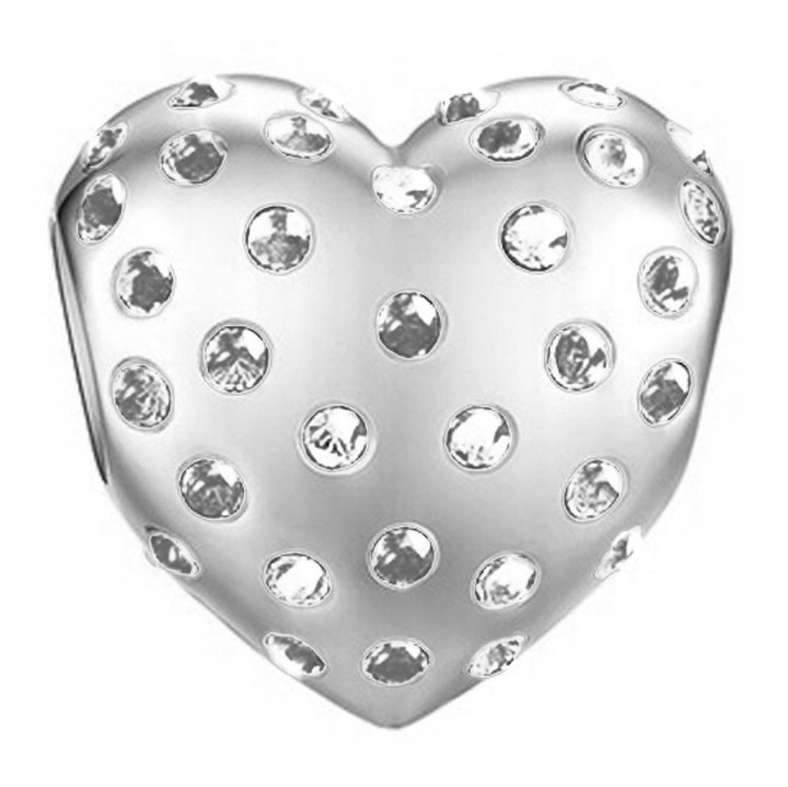 Talizman medal, Larezo, szivmintas cirkoniumokkal, 925-os ezustbol, aranyozott, klasszikus ajandek, Ezüstszín, 0.5 cm