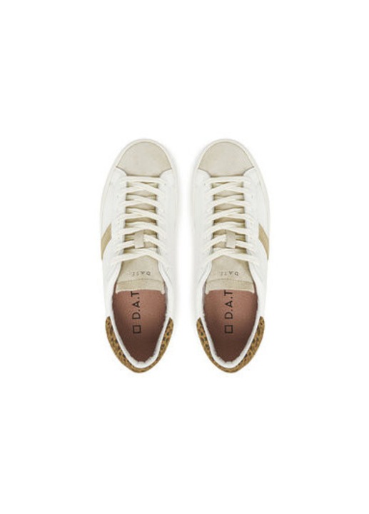 Pantofi sport dama, W421-HL-CA, D A T E, Piele naturala, Alb, 36