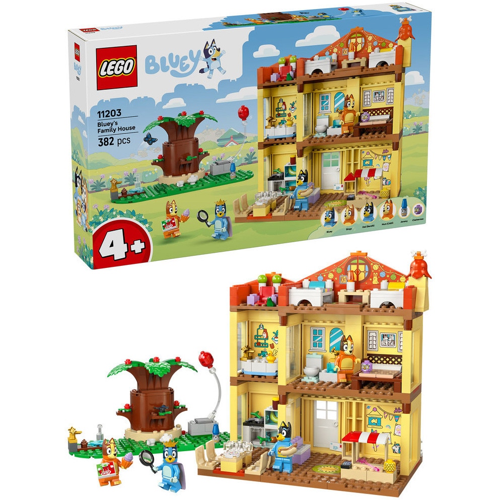 LEGO® Bluey - Casa familiei lui Blue 11203, 382 piese