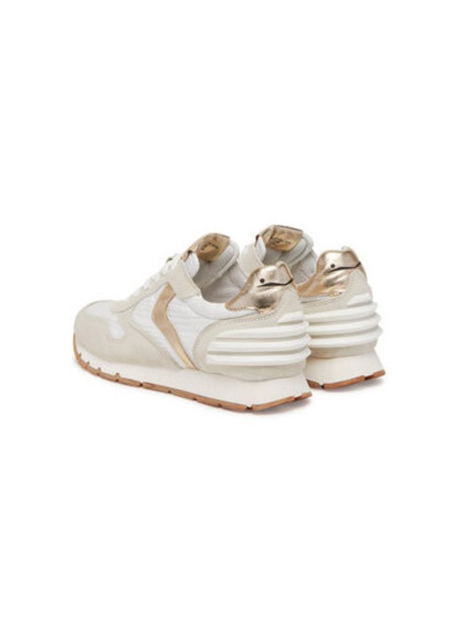 Pantofi sport dama, 2017553, Voile Blanche, Piele naturala, 35 EU, Bej/Alb, Alb/Bej