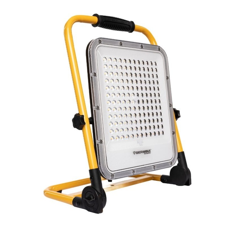 Акумулаторен LED проектор, 100 W, 2500 lm, 6500 K, IP65, Herkules, GERMINA GW-0074