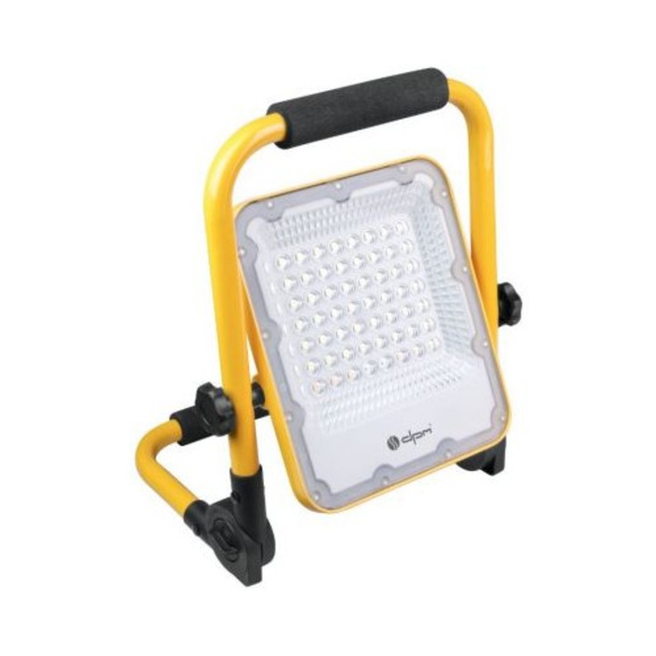Акумулаторен LED прожектор, IP65, 30 W, 1000 lm, 4000 K, жълт FL65-30W