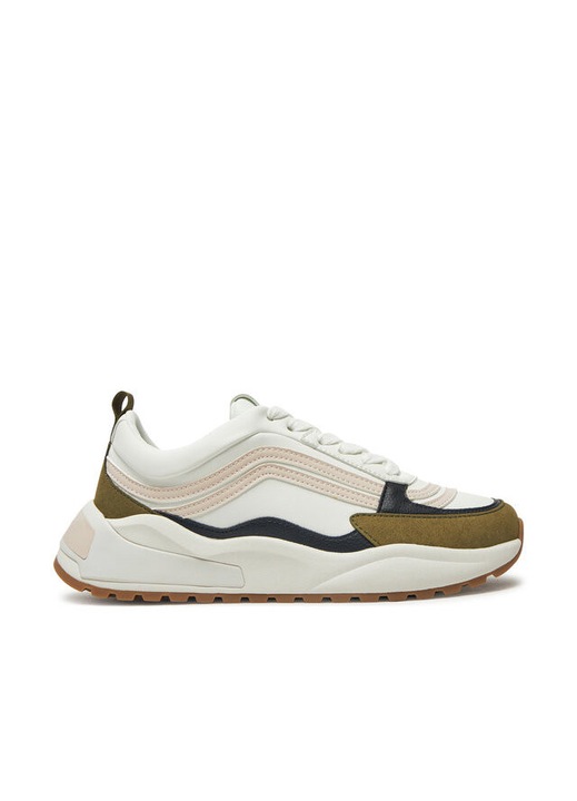 Pantofi sport dama, E4 RWM 24 03 01, Coccinelle, Piele ecologica, 38 EU, Alb/Verde, Alb/Verde