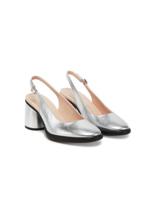 Дамски сандали, 22271301682, Ecco, Естествена кожа, Сребрист