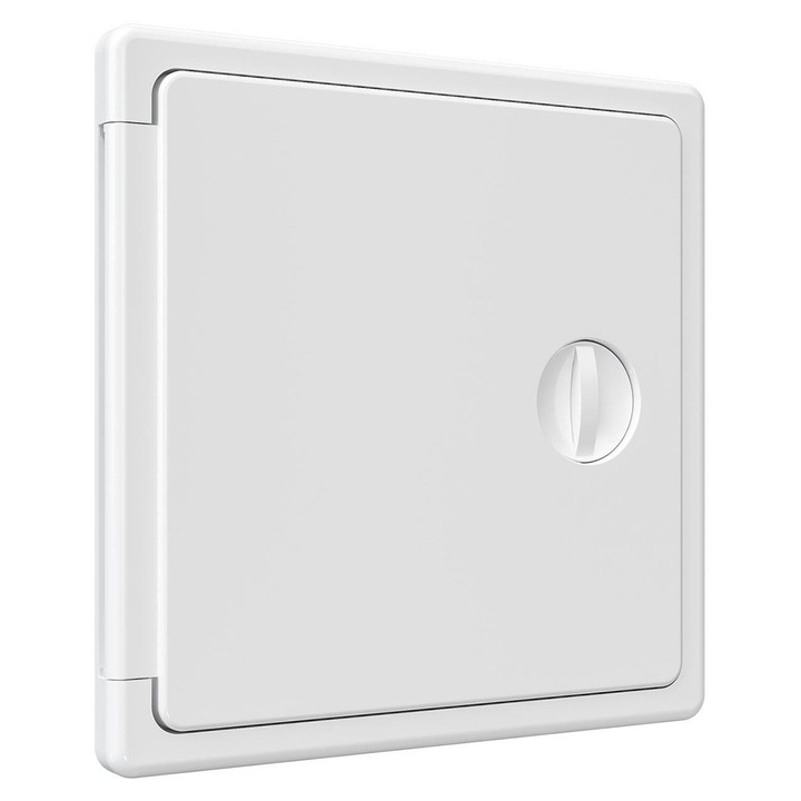 Usita de vizitare si acces VentEurope LT2525P, 250x250 mm, grosime 10 mm, Plastic ABS, Montaj cu suruburi autoforante / adeziv, Alb