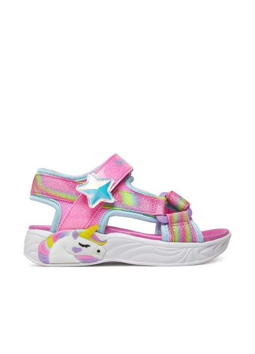 Sandale dama, 303107L, Skechers, Piele ecologica, Roz