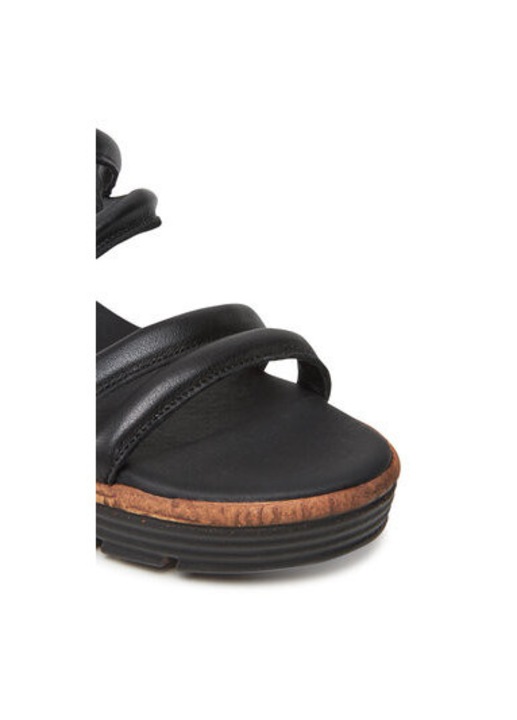 Дамски сандали, 5-28702-44 001, S Oliver, Естествена кожа, Черен