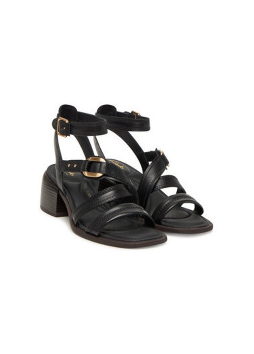 Sandale dama, 26181243, Clarks, Piele naturala, Negru, 36