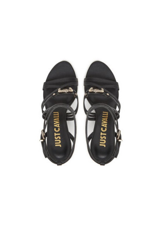 Sandale dama, 78RA3S34 ZS984, Just Cavalli, Piele ecologica, Negru, Negru, 41
