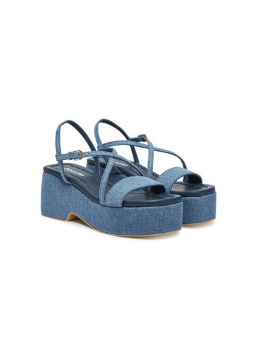 Sandale dama, SA16318I0MTQ0707, Pollini, Textil, Albastru