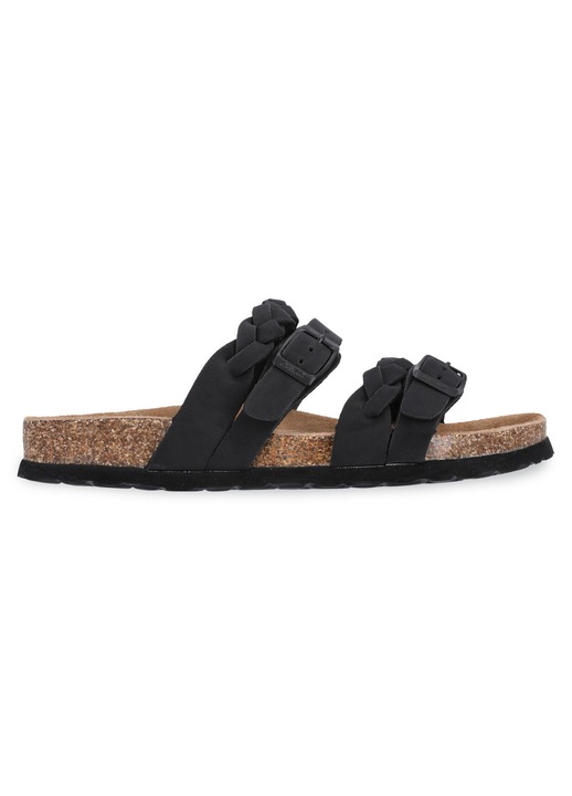Női flip-flop papucs, CR192187, Cruz, Ekobőr, Fekete, 36