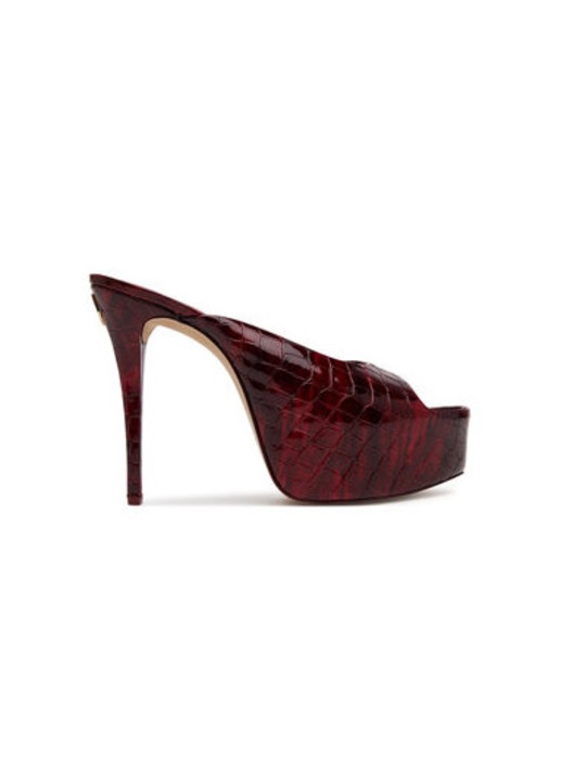 Slapi dama, Fab, Naked Wolfe, Piele naturala, 38 EU, Visiniu