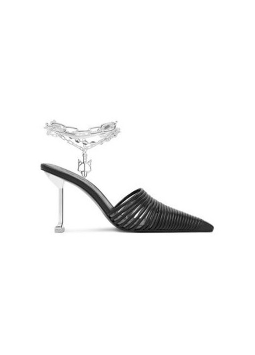 Slapi dama, CHROMED, Naked Wolfe, Piele naturala, Negru, Negru, 38