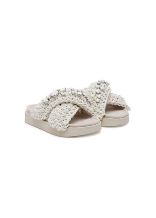 Slapi dama, 70104-106, Inuikii, Textil, Alb, Alb, 36