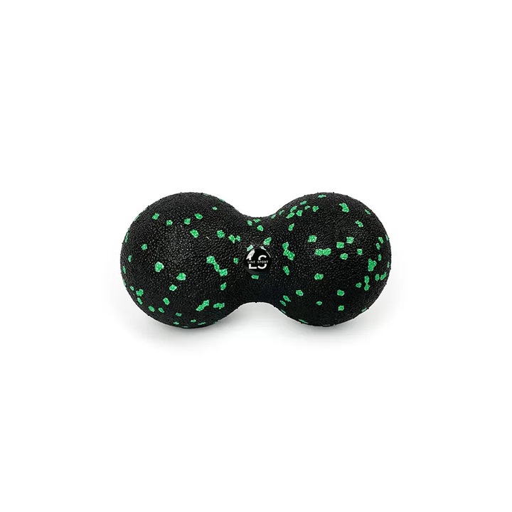 Minge dubla masaj Duoball Line Sport, 8 cm, verde, profesionala pentru recuperare musculara, relaxare profunda, terapie myofasciala, eliberare puncte trigger, ameliorarea durerilor spate, gat, picioare, perfecta fitness, yoga, sport