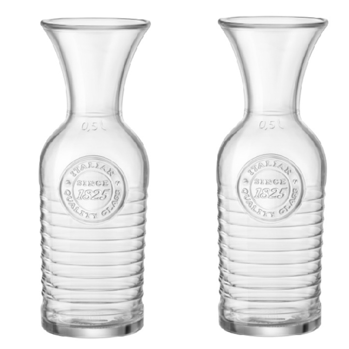 Set 2 carafe BORMIOLI OFFICINA, 610ml, D8, 1xH22, 7cm (5.40639)